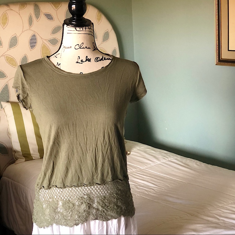 Rewind Green Lace Tee
